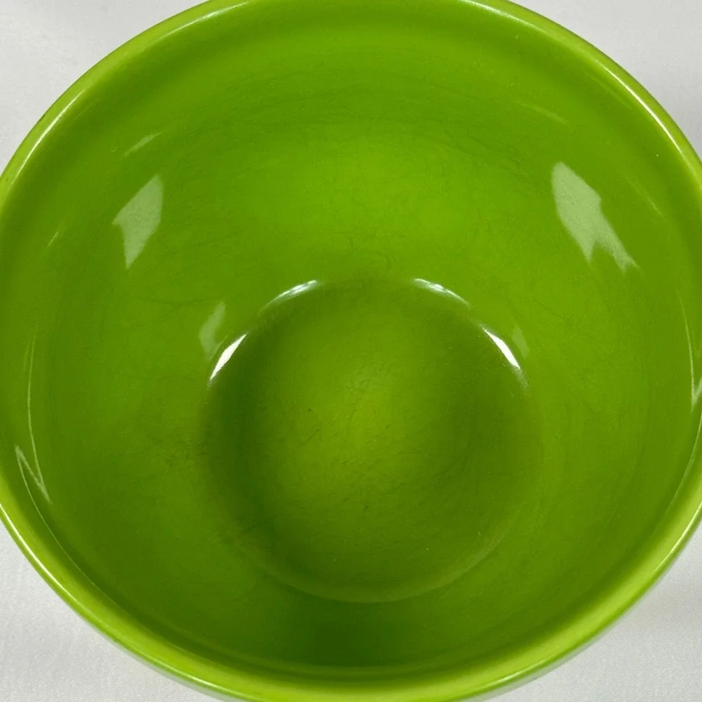 Starbucks Coffee 2007 Fluted Ceramic Bowls Set of 3 Blue Green Yellow 12oz 2007